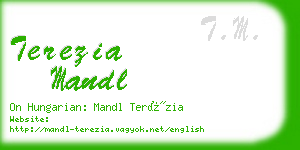 terezia mandl business card